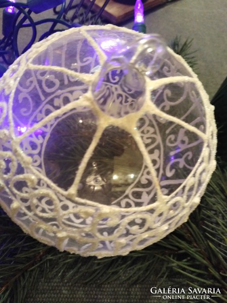 Karácsonyi, üveg gömb dekor