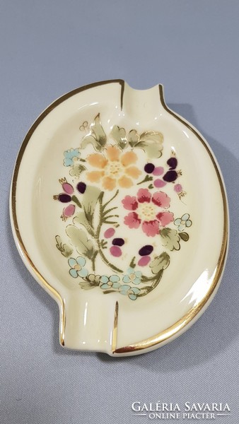 Zsolnay hand-painted porcelain ring bowl, ashtray