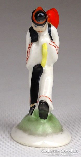 1G981 Herendi mini porcelán legény figura 5,5 cm