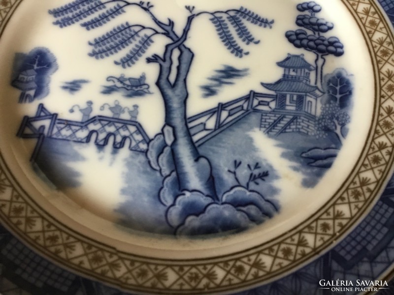 Imperial blue koronás 19 cm-es tányér, falitányér