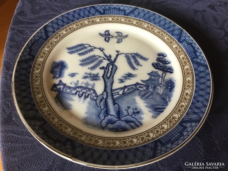 Imperial blue koronás 19 cm-es tányér, falitányér
