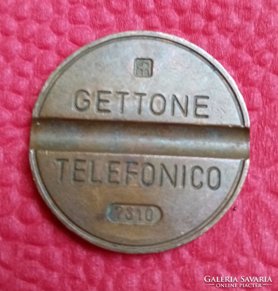 Italian telephone coin from 1973