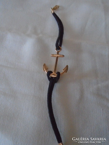 Modernist designer bracelet with anchor leather mount for a new excellent gift