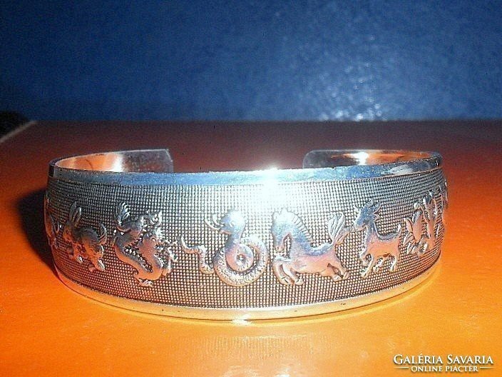 Zodiac zodiac signs Tibetan silver bracelet