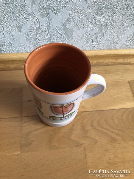 Tulip ceramic mug / jar - rucni rad - marked
