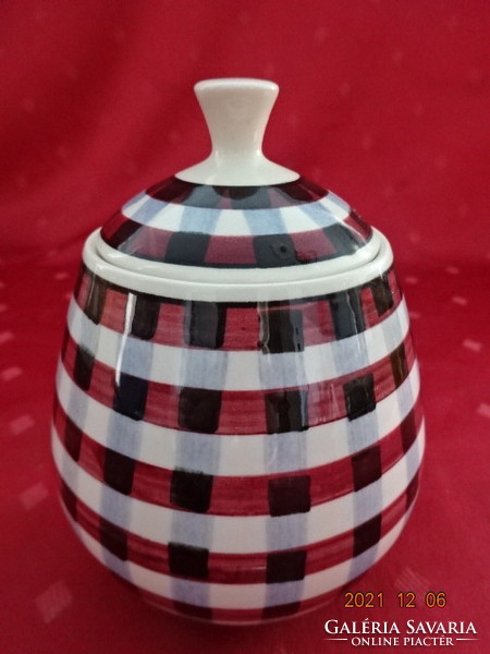 Villeroy & boch German porcelain, antique, hand-painted - checkered sugar bowl. He has!