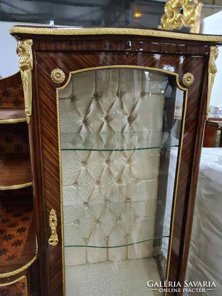 Inlaid French bar with display case