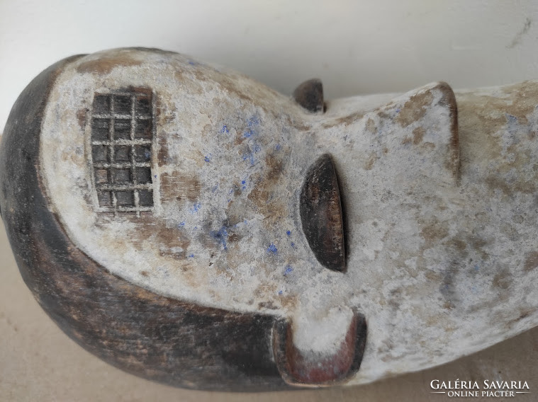 Fang népcsoport patinás fa maszk Gabon Afrika népművészet africká maska 735 dob 11