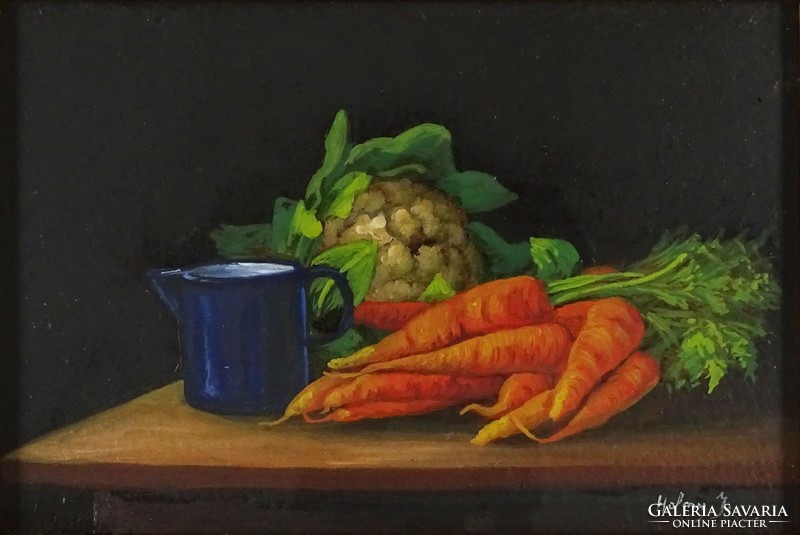 1H078 halmy joseph: table still life with beets and cauliflower