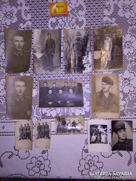 Twelve old military photos - together