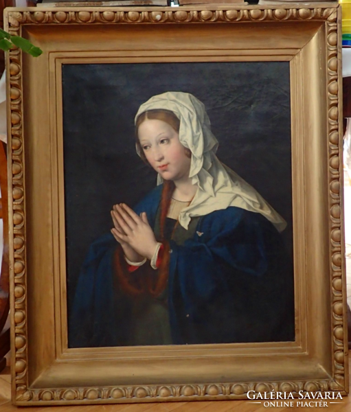High quality 1: 1 copy of the Madonna of Joos van Cleve († 1540/41), Vienna, 1830s: