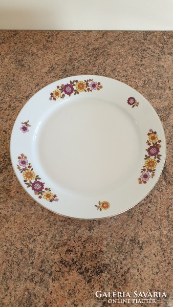 6db virágos kistányér Alföldi porcelán tányér arany szegélyes jelzett tányérok