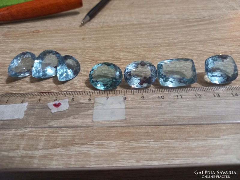 Synthetic aquamarine gemstones 21-30 ct