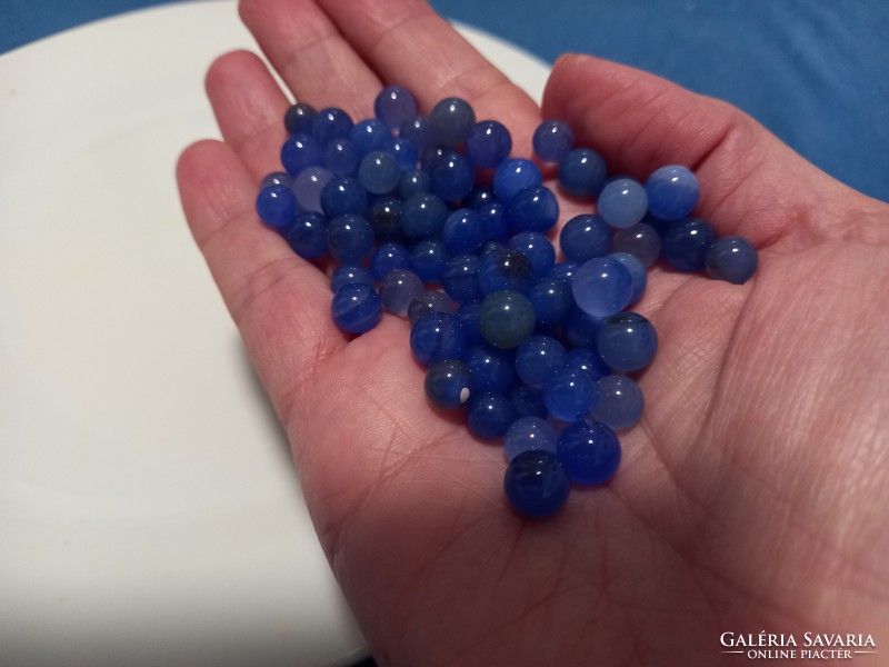 Real blue chalcedony ball pack without hole 6mm Germany