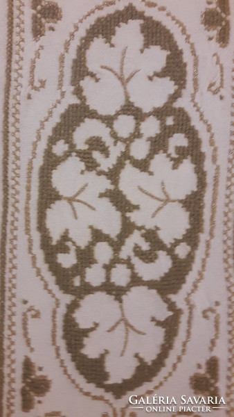 Old embroidered running tablecloth