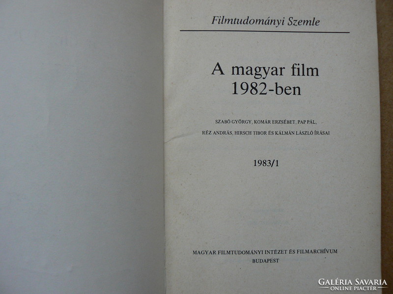 A MAGYAR FILM 1982-BEN, KÖNYV JÓ ÁLLAPOTBAN, RITKÁBB