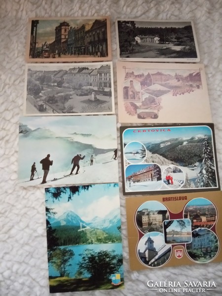 10 Slovakia photo and lithography postcard from 1926 cash register, Tatra Mountains Slovak tomatoes color black and white
