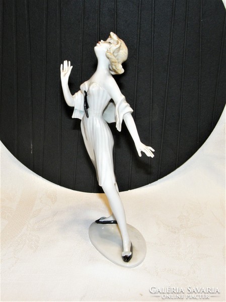Art Deco  Unterweissbach - Porcelán Női Figura - Szignált Kurt Steiner