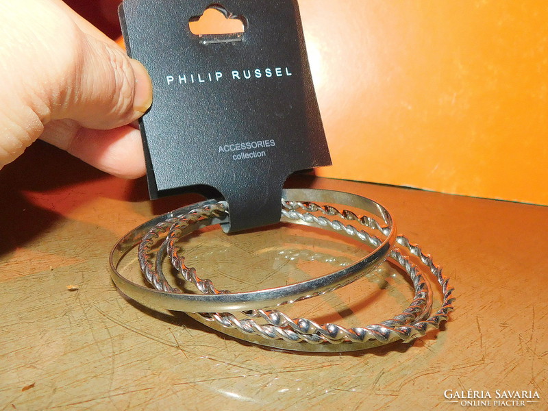 Philip russel branded 4 piece Tibetan silver bracelet set