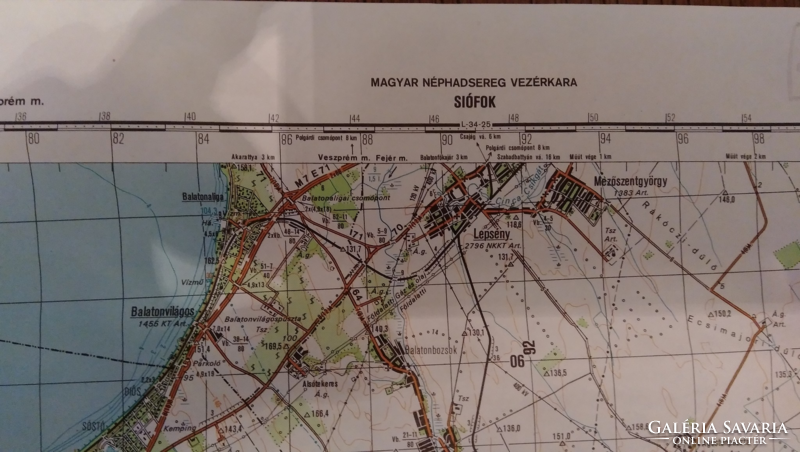1942.évi koordináta rendszer Magyar Néphadsereg Vezérkara FELOLDOTT TITKOS térkép ,6  magyar város