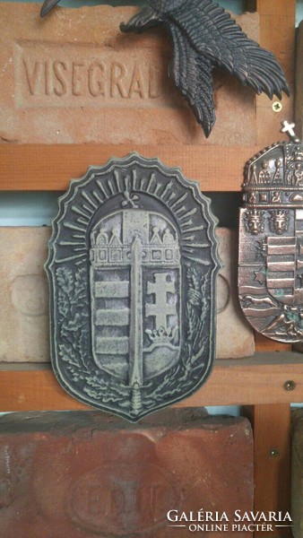 Rare large 28cm metal casting valiant order valiant coat of arms shield heat resistant furnace gate ornament