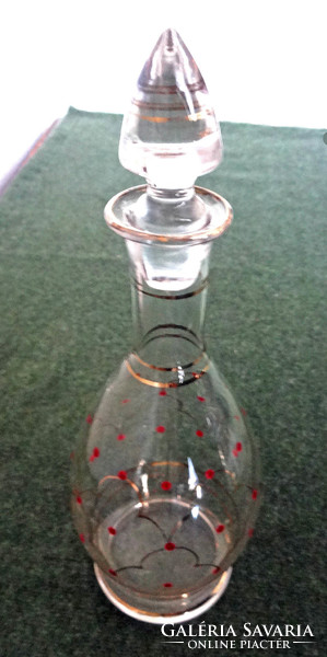 Polka dot liqueur with glass stopper