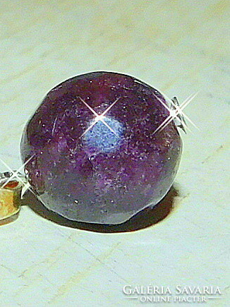 Garnet faceted polished mineral sphere pendant