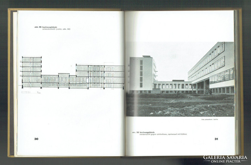 BAUHAUSBÜCHER 12.Bauhausbauten Dessau építészet könyv ritkaság W. Gropius Moholy Nagy 1930 ELSŐ KIAD