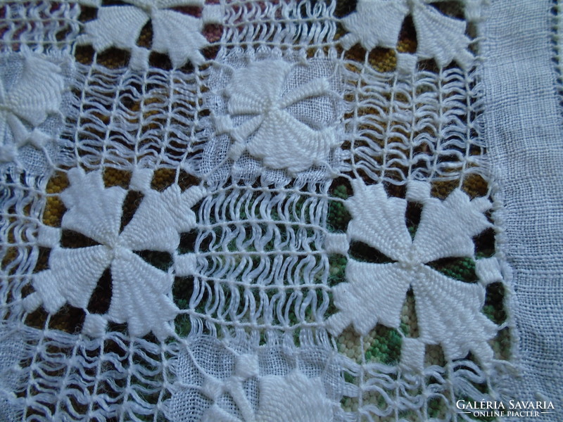 4 pcs. Antique, stitched lacy museum trinket, placemat.