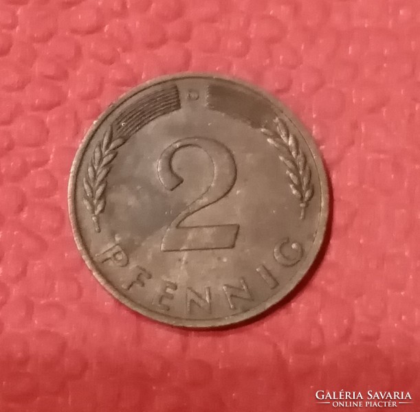 2 német pfennig 1968