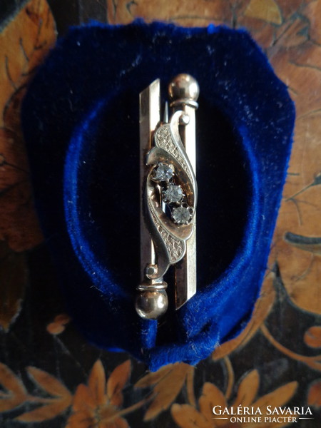 Antique gilded silver brooch
