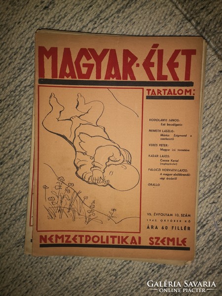 Magyar élet - Nemzetpolitikai szemle VII. évfolyam 10 szám