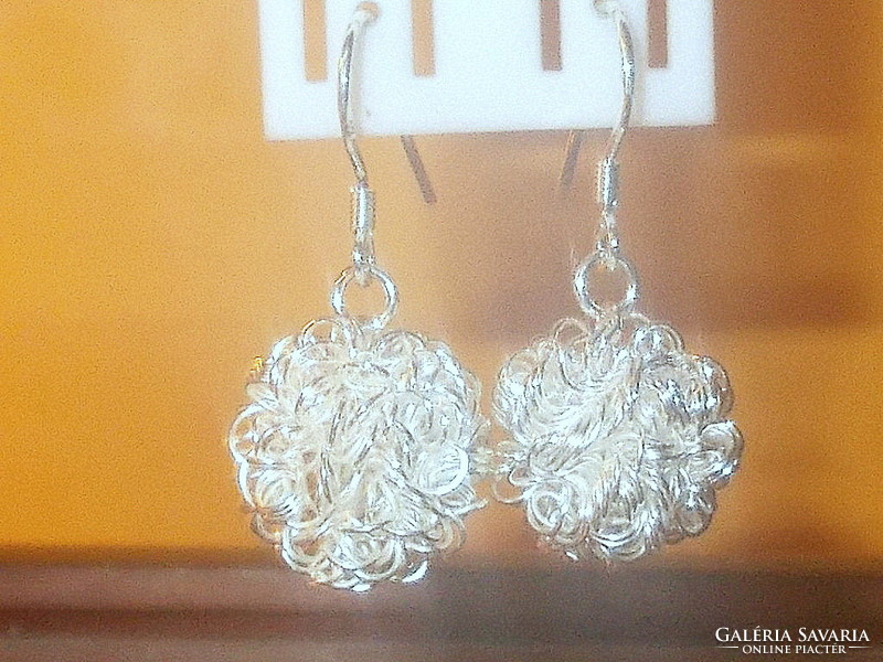 Stacked sphere white gold gold filled earrings