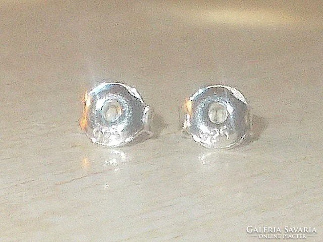 Opal zirconia stone spherical earrings