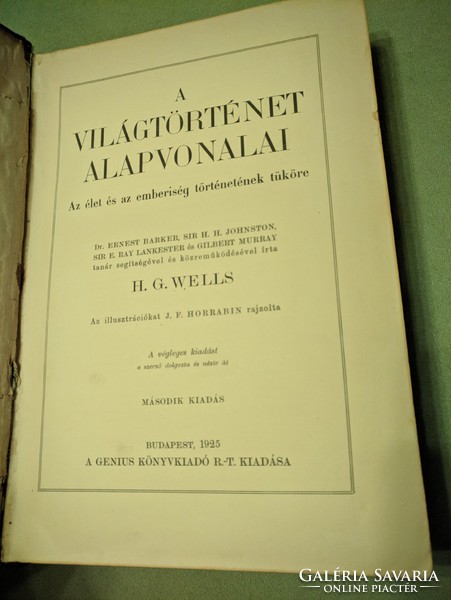 H. G. Wells: A világtörténet alapvonalai Az élet és az emberiség történetének tüköre (1925)