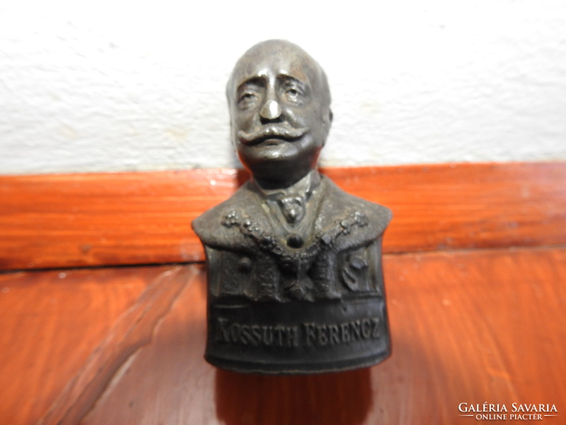 Kossuth Ferencz bronz mellszobor - üreges 4 cm x 3 cm x 6,6 cm
