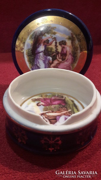 Antique porcelain box with double picture box