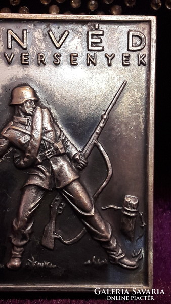Silver-plated military plaque from 1950