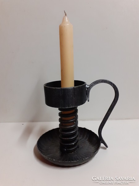 Wrought iron walking candlestick made of old wire handicrafts