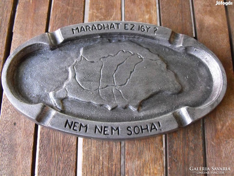 Rarity! No no Never ! Trianon i great hungary coat of arms irradenta memorial ashtray