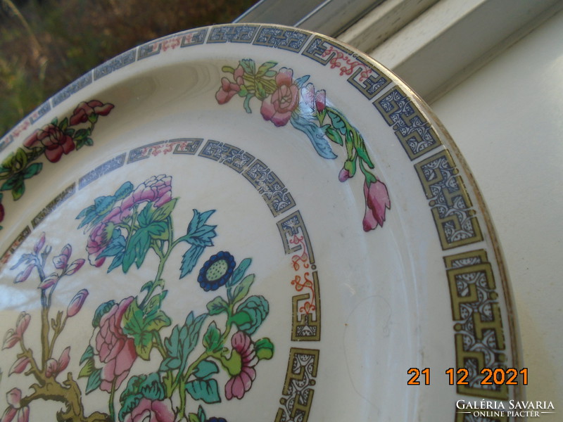 Decorative oriental flower pattern on english plate with bridgwood sampsonite