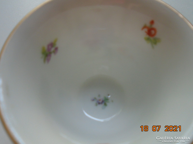 1923 Rosenthal bavaria with these two rose markings hand painted coffee cup with embossed basket patterns