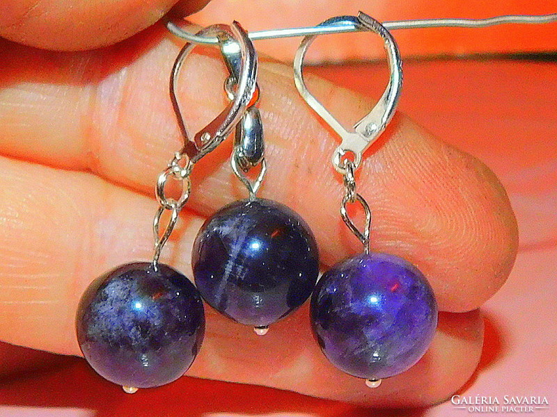 Amethyst mineral sphere earrings and pendant set