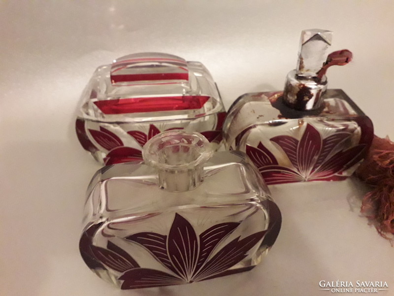 Karl palda piper perfume set bottle with three parts with small splashes