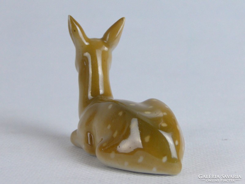 0K053 old porcelain deer from Kispest