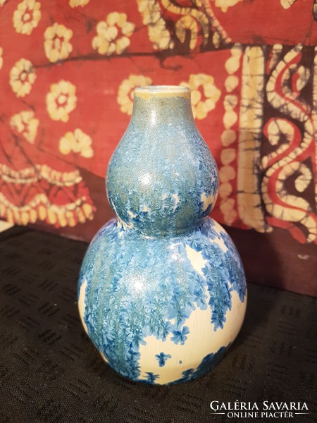 Kínai váza, jégvirág máz technika