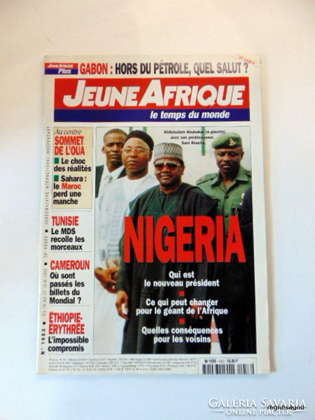 1998 szeptember 16  /  JeuneAfrique  /  Legszebb ajándék (Régi ÚJSÁG) Ssz.:  20126