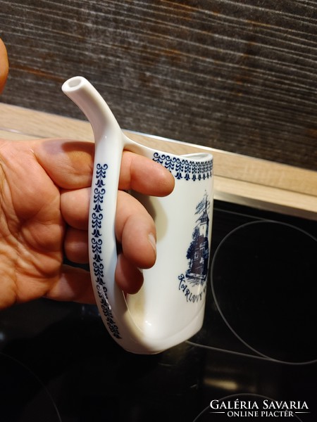 Karlovy vary brandy porcelain drinker with a hollow handle