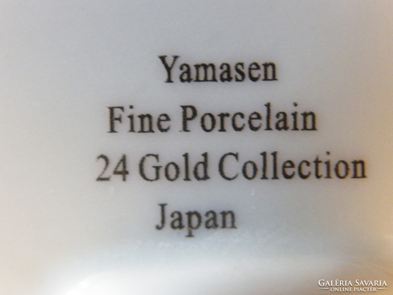 Japán kollekció, Yamasen fine ovális porcelán tál 24 karátos dúsan aranyozott, ritkaság