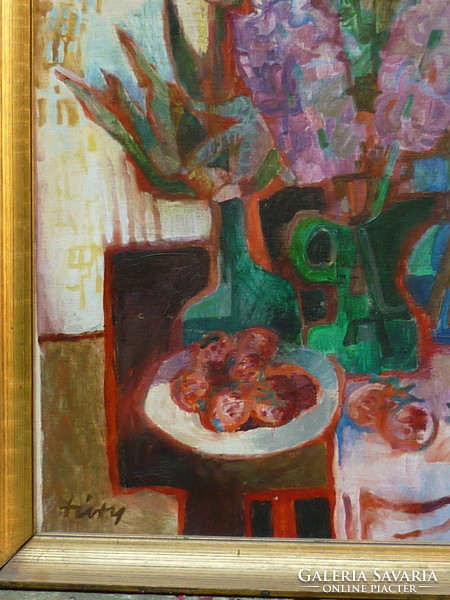 Mária Mácsy-prize-winning Túry for sale: painting on a canvas, spring still life